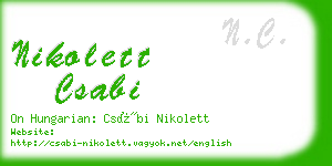 nikolett csabi business card